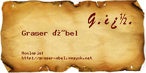 Graser Ábel névjegykártya